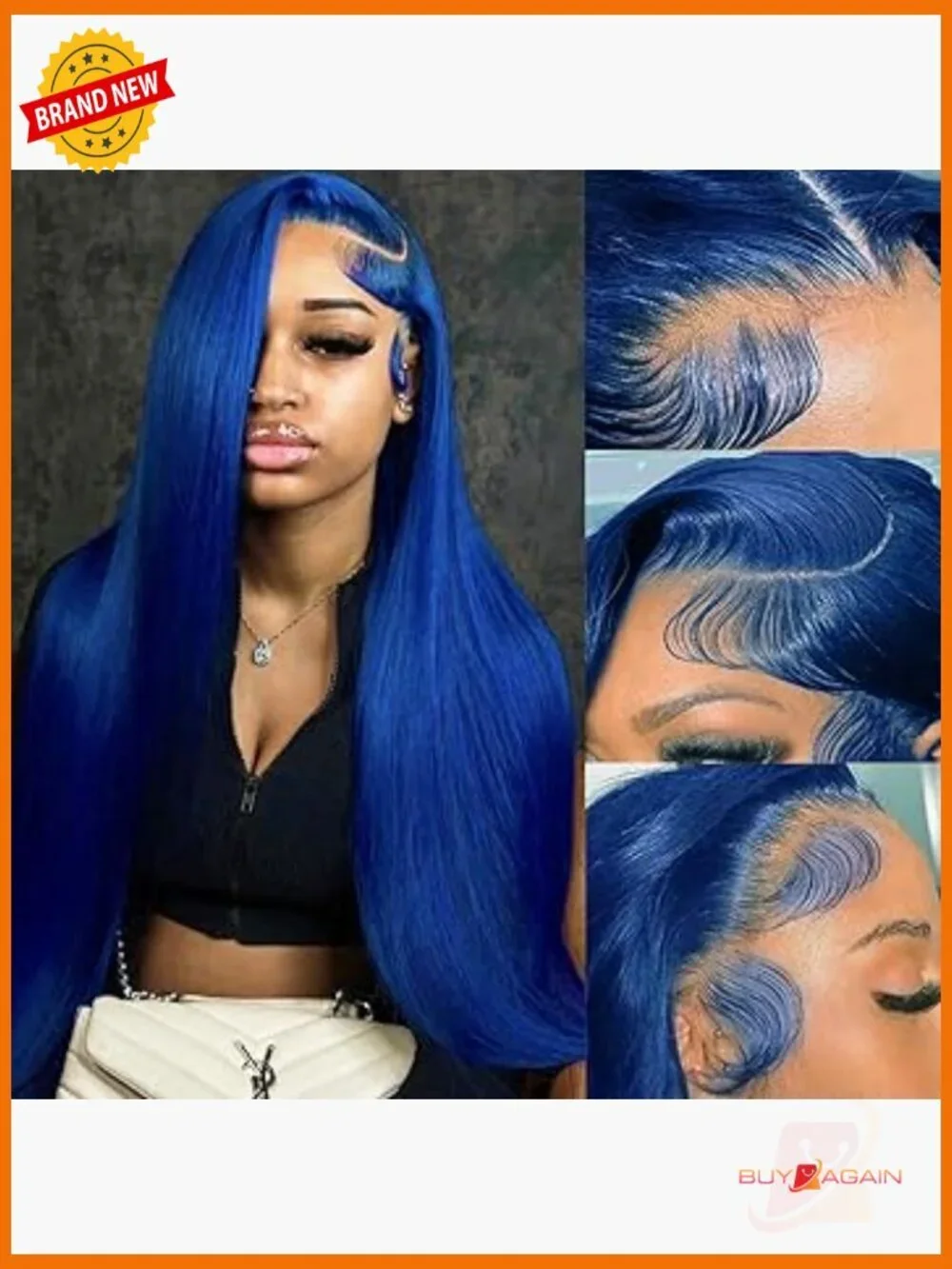 13x4 Straight Lace Front Wig Human Hair Glueless HD Transparent 180% Density 22